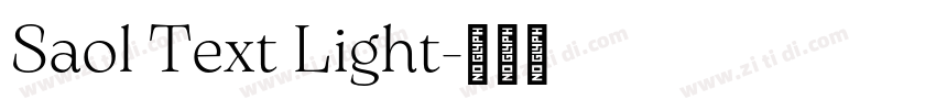 Saol Text Light字体转换